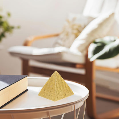 VICASKY Pyramid Egyptian Decor Pyramids Statue Head Figure Copper Mini Resin Figurine Sculpture Ancient Building Model Egypt Souvenirs Giza and The Meditation Decorations Statues Table