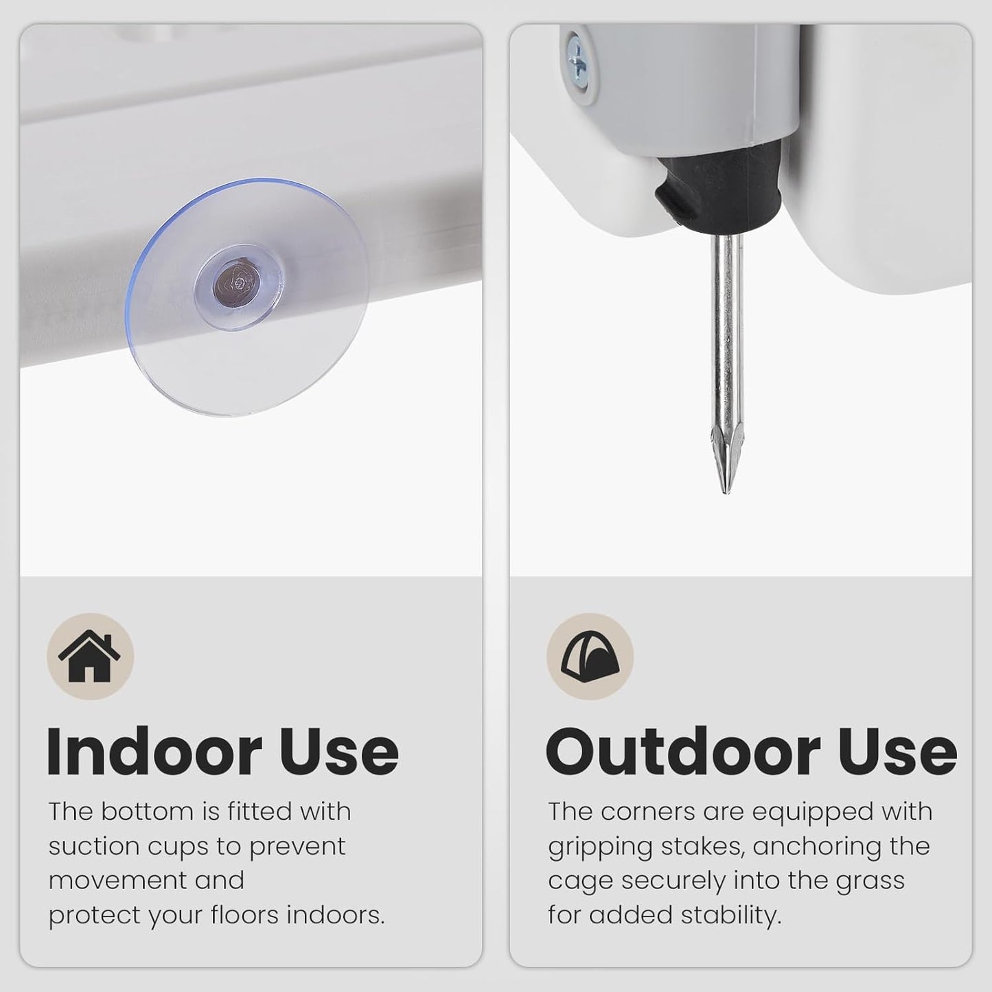 SMUG Dog Playpen 4-Panel 24 Inch Safe Secure Indoor Outdoor Pet Fence, Folding Portable 35 x 35 x 24IN, Ideal for Small to Medium Dogs Easy to Clean (White)