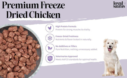 [3-Pack Variety] Freeze Dried Raw Dog Food - Premium Chicken Beef and Turkey Flavor with High Protein & Grain Free Dog Food for Small or Large Breed Pick Eaters. Meal, Topper or Treats
