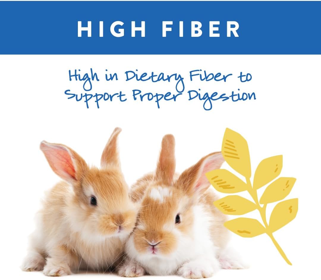 Small World Rabbit Food, Complete Feed, Pelleted Food for Rabbits, Fortified with Essential Vitamins & Minerals for Daily Health, High-Fiber Diet for Digestive Support, Resealable Bag, 10 lb