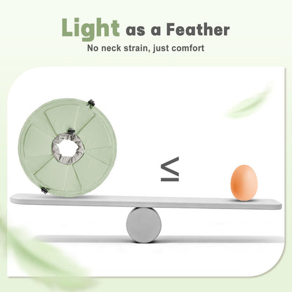 Cat Cone Collar Soft, Adjustable Elizabethan Collar for Cats to Stop Licking, Comfortable Lightweight Kitten Cone for Wound Healing and Surgery Recovery,Green,L