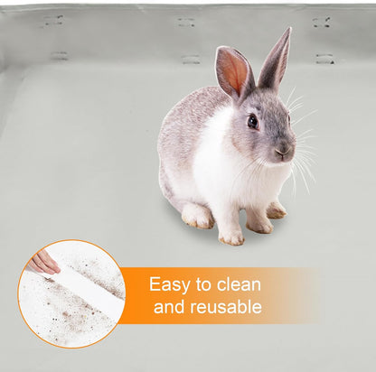 Guinea Pig Cage Bottom Tarp for C&C Grids Habitat Cage Panel, 47x24 inches Guinea Pig Cage Liner Base, Washable Small Animal Cage Bedding for Rabbits Hamsters Hedgehogs Ferrets Small Pets(No Cage)