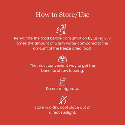 Freeze Dried Raw 100% Beef Dog Food | Premium High Protein Healthy Nutritious Dog Food | Complete & Balanced Meal, Natural Source of Vitamins and Minerals, 8 Oz