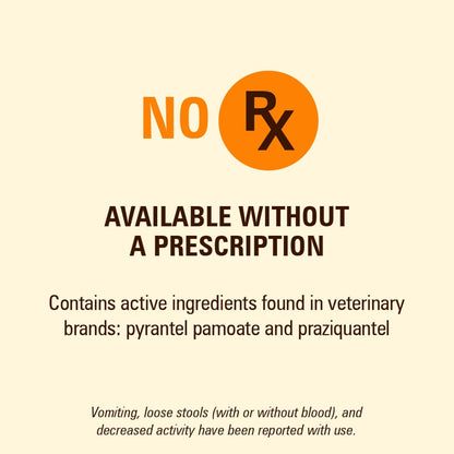 7 Way De-Wormer Chewables for Dogs - Tablets for Small Dogs & Puppies (6-25 lbs) (pyrantel pamoate/praziquantel), 6 Count