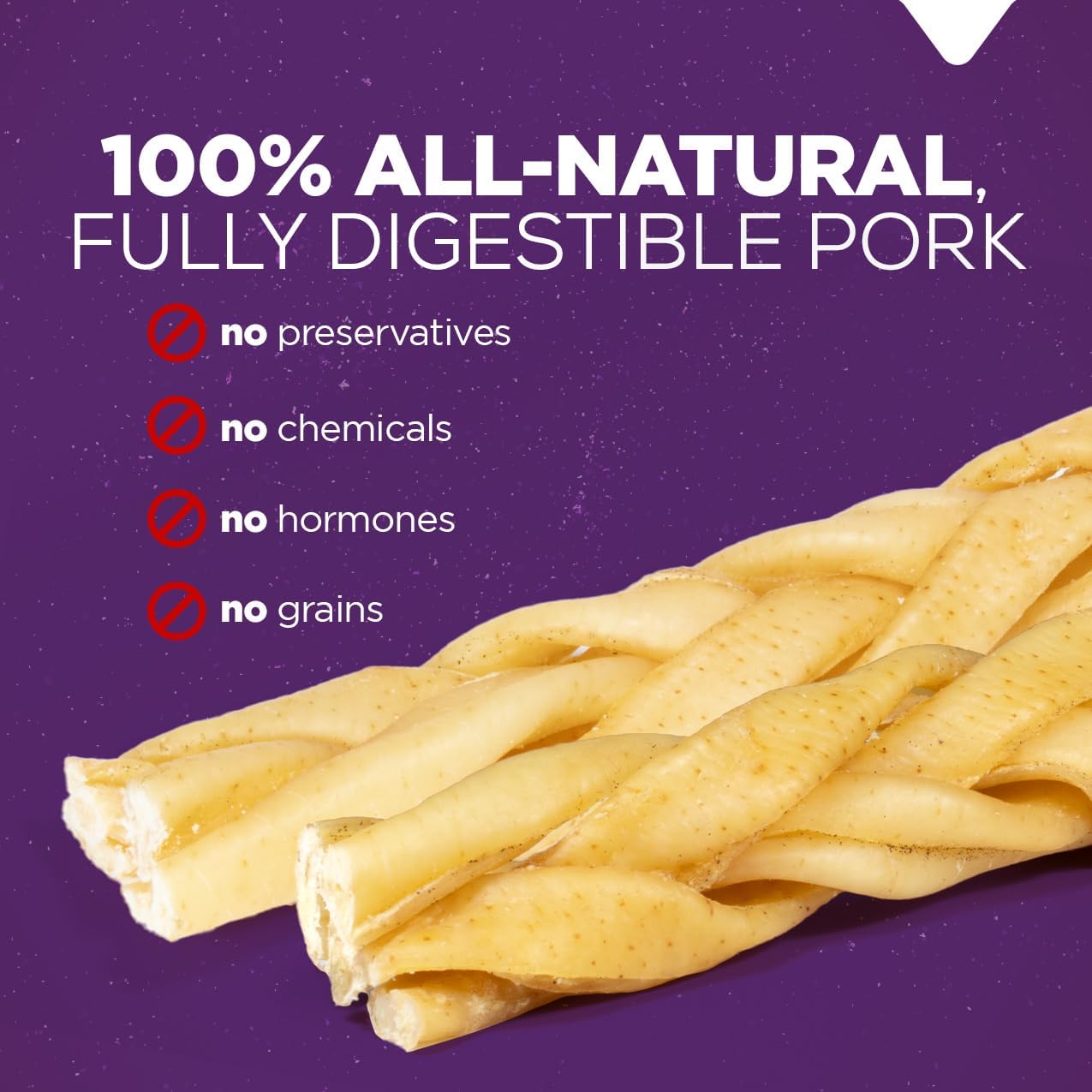 Natural Farm Braided Pork Collagen Dog Chews (5 Pack), Flavorful Braided Pork Collagen Sticks, Natural Dog Chews, Long Lasting, for Small, Medium, and Large Dogs, Odor-Free Rawhide Alternative