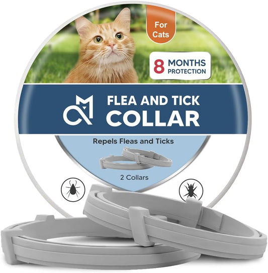 Cat  Flea Collar,Adjustable Flea and Tick Collar for Cats,Easy to Use,Safe for People and Pets-8P