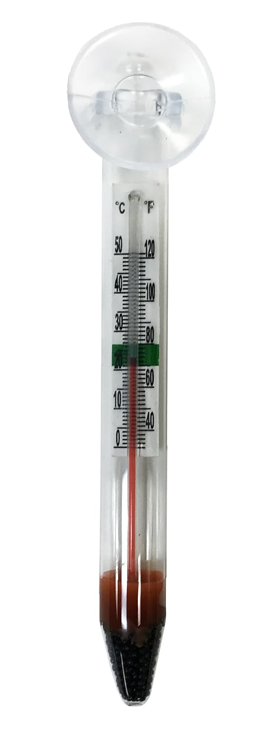 PENN-PLAX Therma-Temp Floating Aquarium Thermometer – Mercury Free – Safe for Freshwater and Saltwater Fish