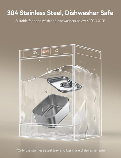 3.2Gal/12L Dog Water Fountain for Large Dogs, Ultra-Quiet Stainless Steel Dog Water Bowl Dispenser with Swirling Water Flow, Pet Water Fountain with Visual Water Level for Large Dogs Cats & Multi-Pet