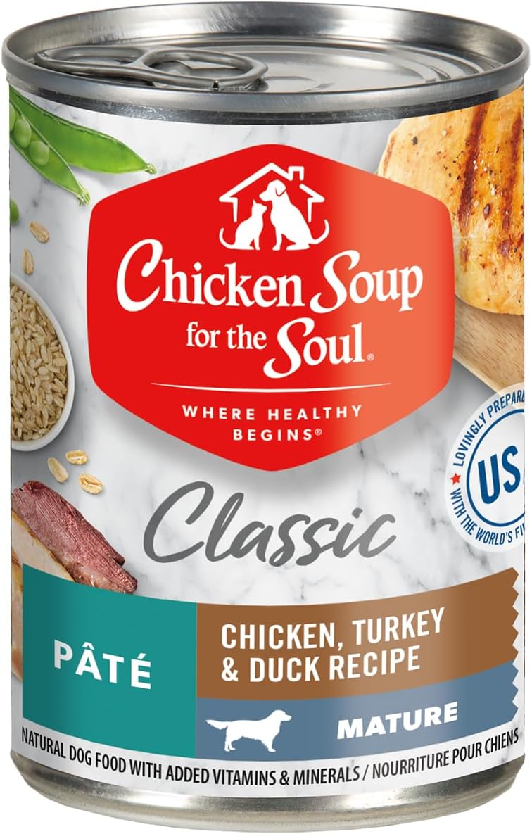 Chicken Soup for The Soul Pet Food - Classic Wet Dog FoodSoy Free, Corn Free, Wheat Free | Dry Dog Food Made with Real Ingredients No Artificial Flavors or Preservatives