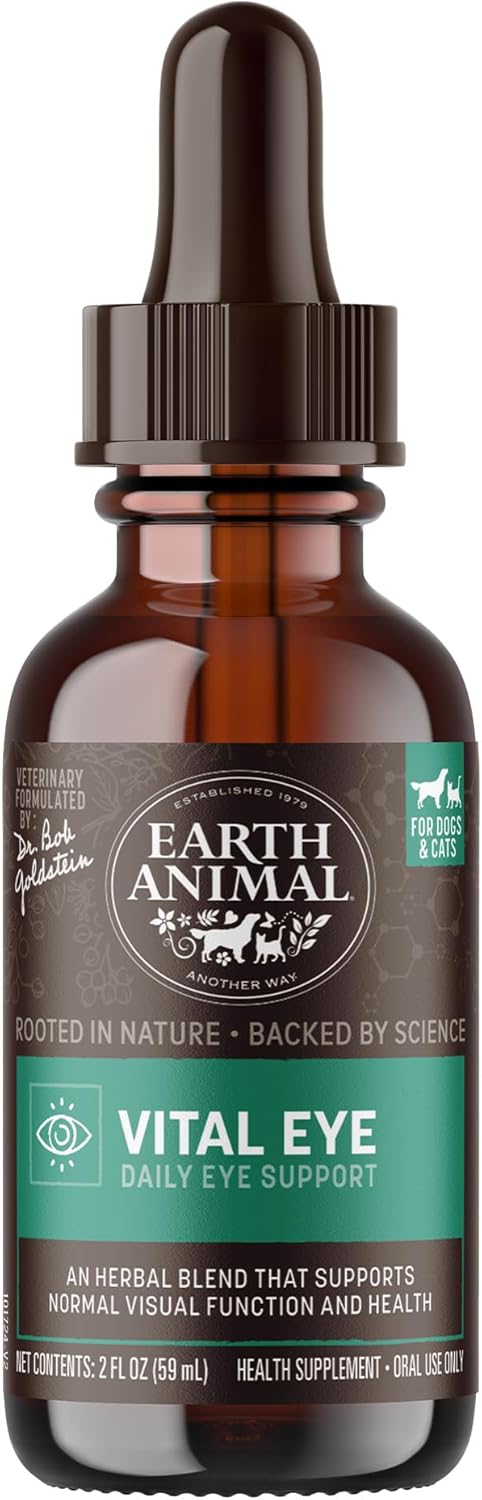Earth Animal Apothecary Liquid Supplement - Vital Eye Herbal Remedies for Dogs & Cats - 2 fl oz