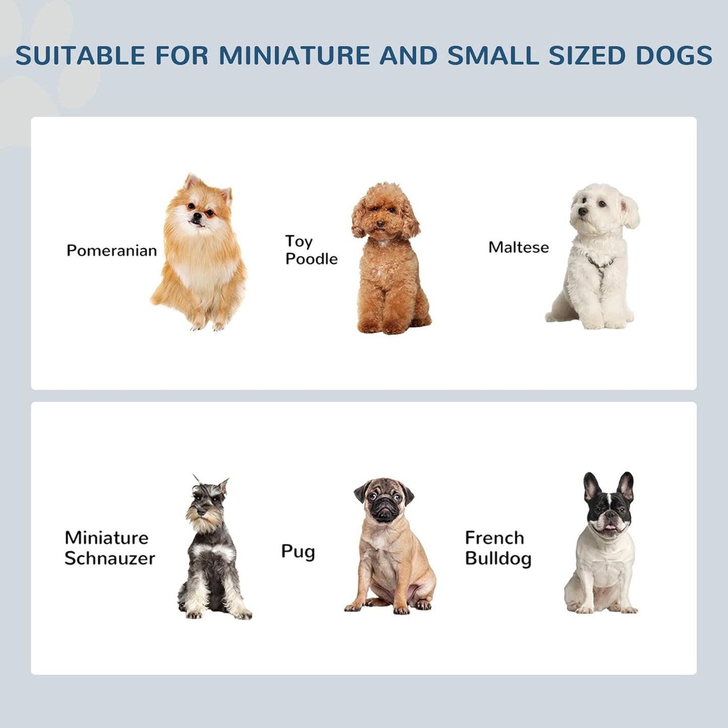 GREAZ Elevated Dog Feeding Station for Small Puppies, Stainless Steel Bowls & Modern Wooden Frame, White