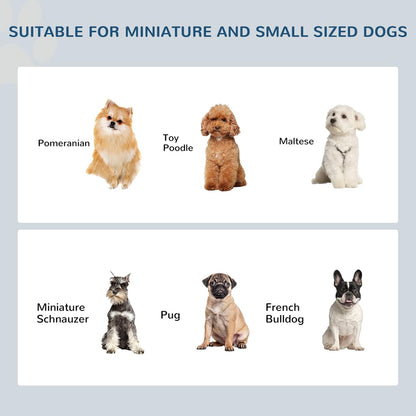 GREAZ Elevated Dog Feeding Station for Small Puppies, Stainless Steel Bowls & Modern Wooden Frame, White