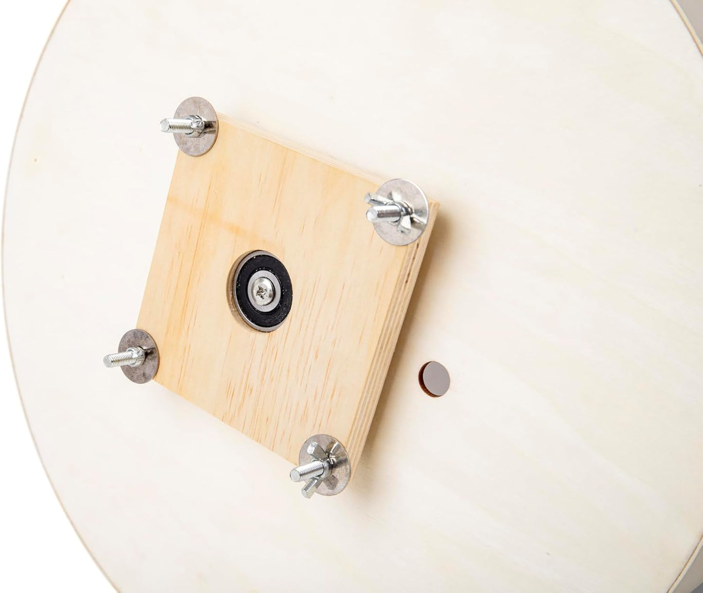 12inch Wall-Mount Silent Hamster Wheel, Wooden Small Animal Exercise Wheel with Removable & Washable Track for Gerbil, Mouse, Syrian Hamster（12in）