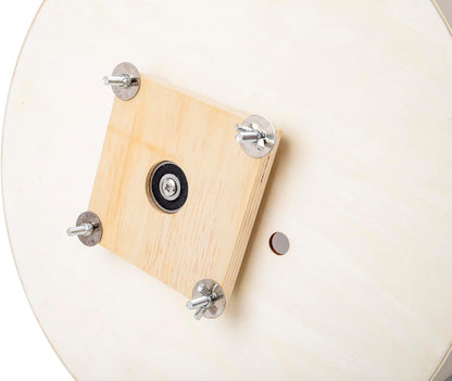 12inch Wall-Mount Silent Hamster Wheel, Wooden Small Animal Exercise Wheel with Removable & Washable Track for Gerbil, Mouse, Syrian Hamster（12in）