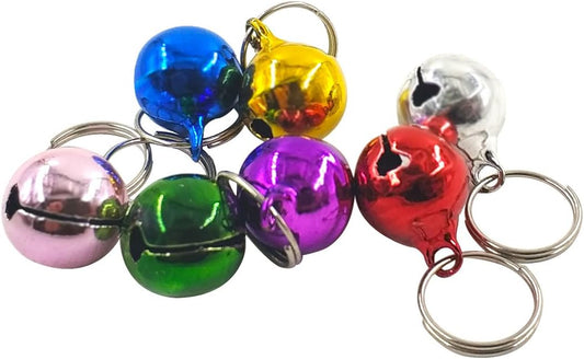 DEVILMAYCARE Pack of 7 Metal Jingle Bells Loose Beads Festival Party Decoration, 12mm Pet Cat Puppy Dog Bells for Collar, DIY Crafts Accessories (Random Color)