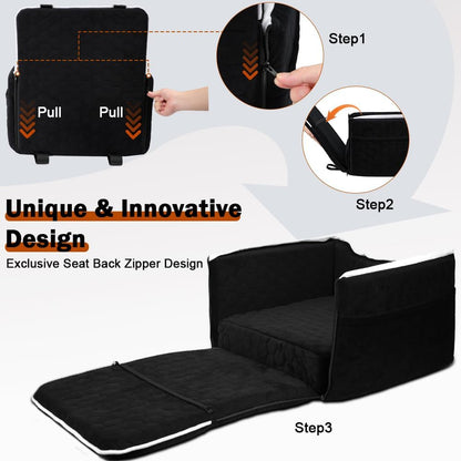 SZEE Dog Car Seat for Medium Sized Dogs up to 30 lbs, Dog Booster Car Seat with Protective Leather Cover, Save Cleaning Effort, Reclinable Backrest (Black)