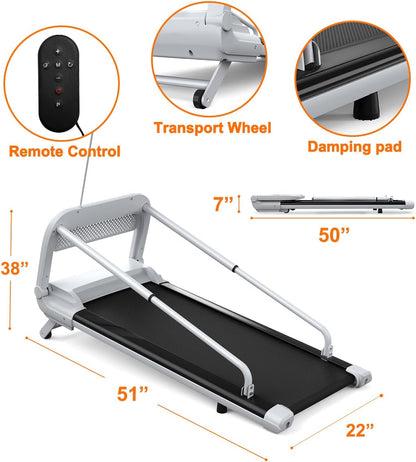 Quiet Smart Dog Treadmill for Small & Medium Dogs, Pet Treadmill for Dogs up to 130lbs, Indoor Running Machine for Fitness, Compact & Durable Pacer Treadmill for Health and Exercise