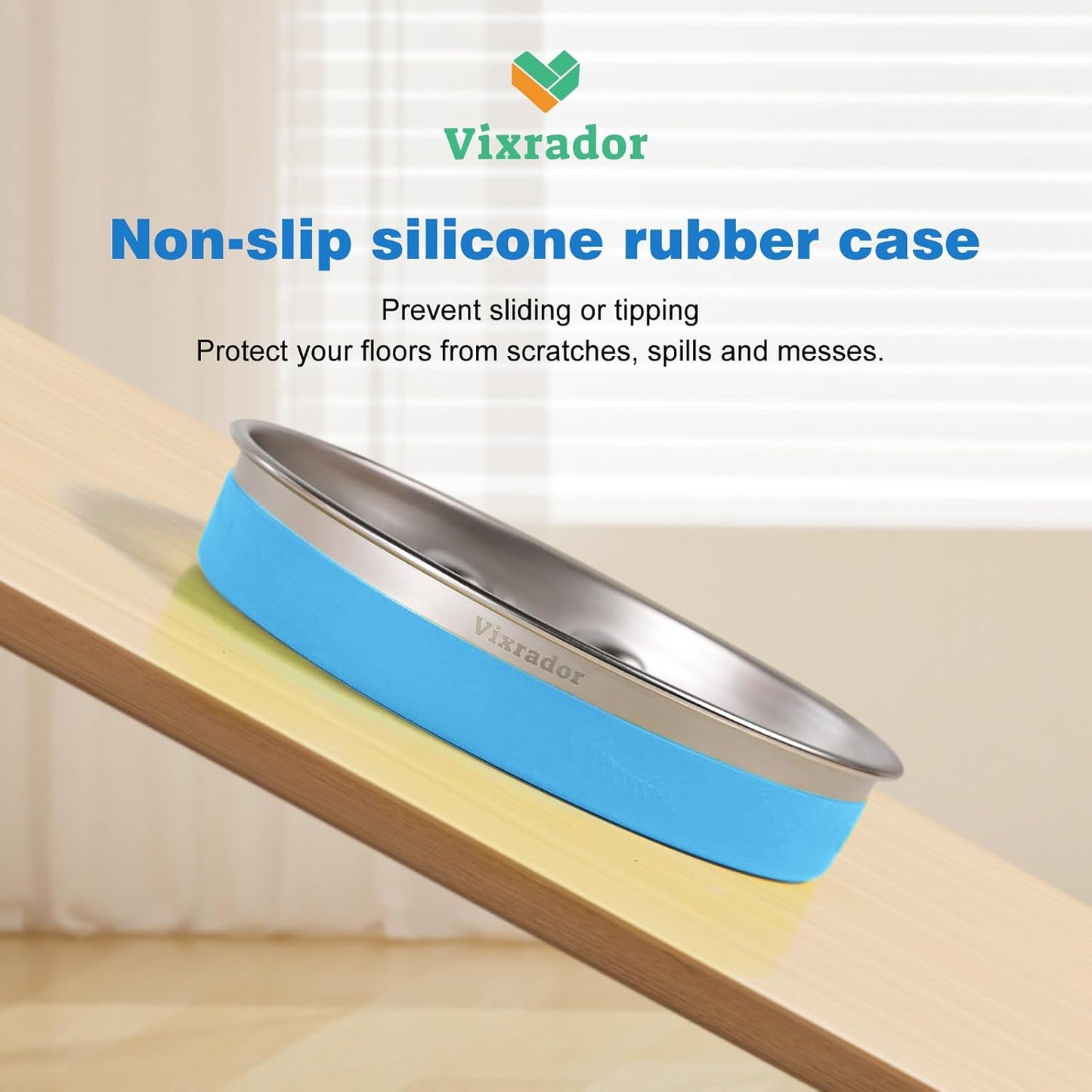 Slow Feeder Dog Bowls Stainless Steel,2 Cups Blue Non-Slip for Small & Medium Sized Dogs,Slow Down Eating Dog Bowl for Fast Eaters