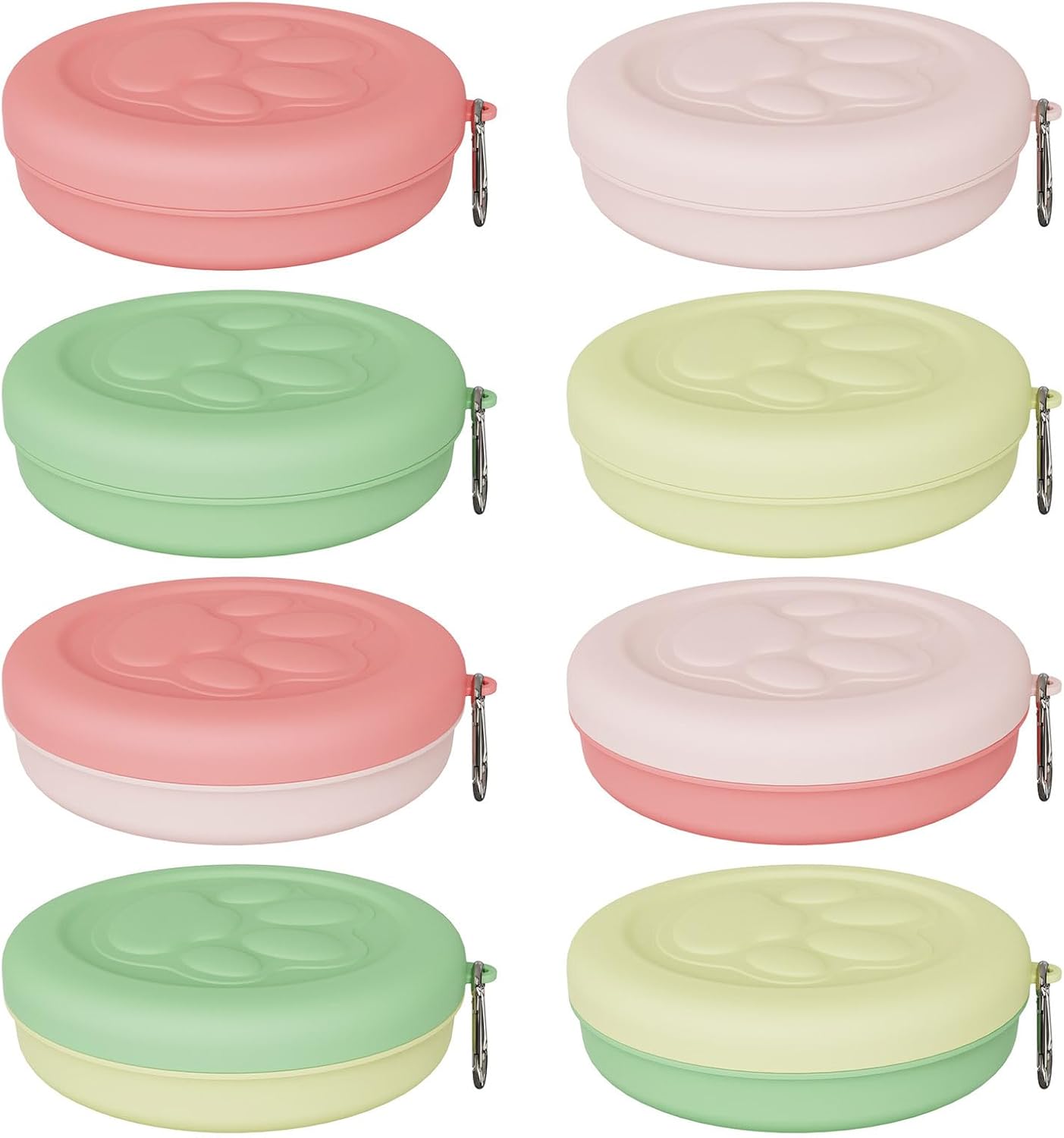 Travel Dogs Bowls for Small Size Pet Portable Dog Food Bowl Water Cup Cats Bowl Dish with Lid Cover for Camping Parking Dog Bowls with Lid