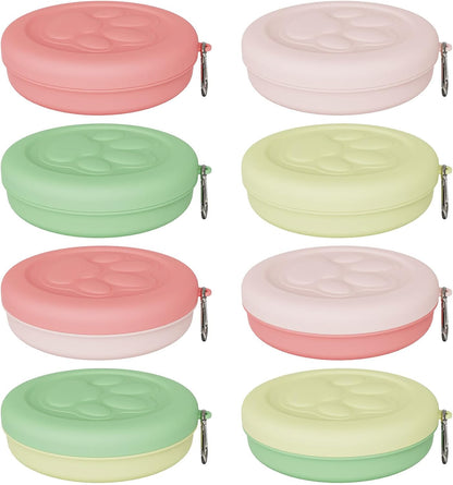 Travel Dogs Bowls for Small Size Pet Portable Dog Food Bowl Water Cup Cats Bowl Dish with Lid Cover for Camping Parking Dog Bowls with Lid