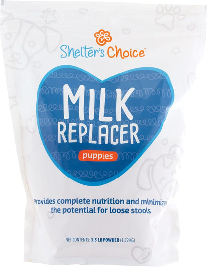 Shelter's Choice Puppy Milk Replacer, Milk for Abandoned Puppies or Puppies Born in Shelters, Provides Complete Nutrition, Supports Healthy GI Tract, and is Easy to Mix, 3.5 lb