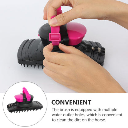 Horse Grooming Brush and Horse Hair Cleaning Brush Plastic Material Practical Bathing Tool for Maintenance and Sensitive Skin Grooming Supplies