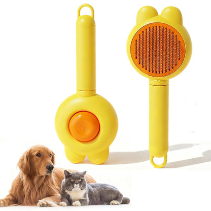 Flea Lice Comb,Flea Comb for Cats Dogs,Cat Brushes for Indoor Cats,Cat Hair Brush that Comes Off with One Click