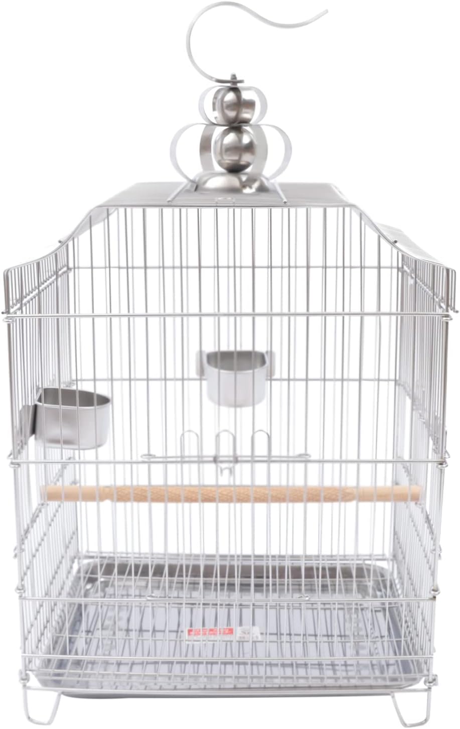 Bird Cage, Open Stand Upright Parrot Parakeet Cage with Rolling Stand, Large Metal Bird Flying Cage for Conure Cockatoo Sparrow Macaw Cockatoo Pet House, 16 x 14 x 20.4 Inch