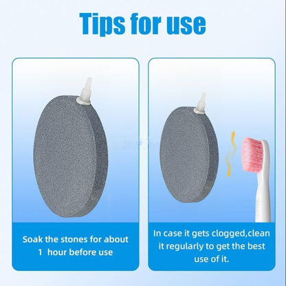 AQUANEAT Air Stone Disc, 4 Packs, Aerator Bubble Diffuser, Air Pump Accessories for Hydroponics, Aquarium Fish Tank, Ponds, DWC Reservoirs and Circulation System (4.8 inch)