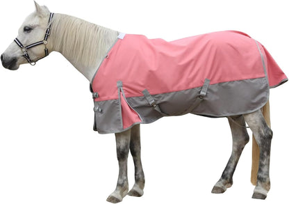 LEAFOREST 1200D Horse Blanket Waterproof Breathable Turnout (no Filling) Standard Neck Horse Sheet Pink Grey 78IN