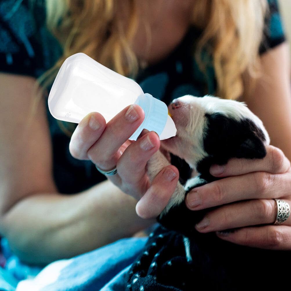 Mipcase Puppy Bottles for Nursing Set 2-Pack 4Oz Feeding Bottles with Precise Scale for Hand-Feeding Puppies and Kittens Lightweight Pet Nursing Supplies