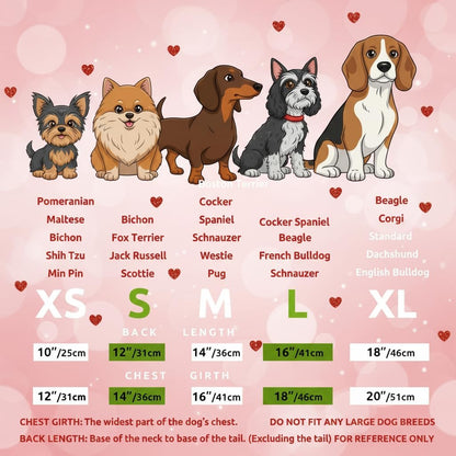 Valentine's Day Red Dog Dress, Cute White Heart Print & Satin Bow for Small Puppies, Pet Costume Party Outfit