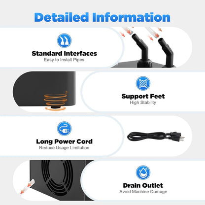 1/10 Hp Aquarium Chiller 47 Gal Water Chiller for Aquarium Cold Plunge Chiller with Adjustable Temperature & Recessed Handle for Aquarium, Supermarket, Aquaculture