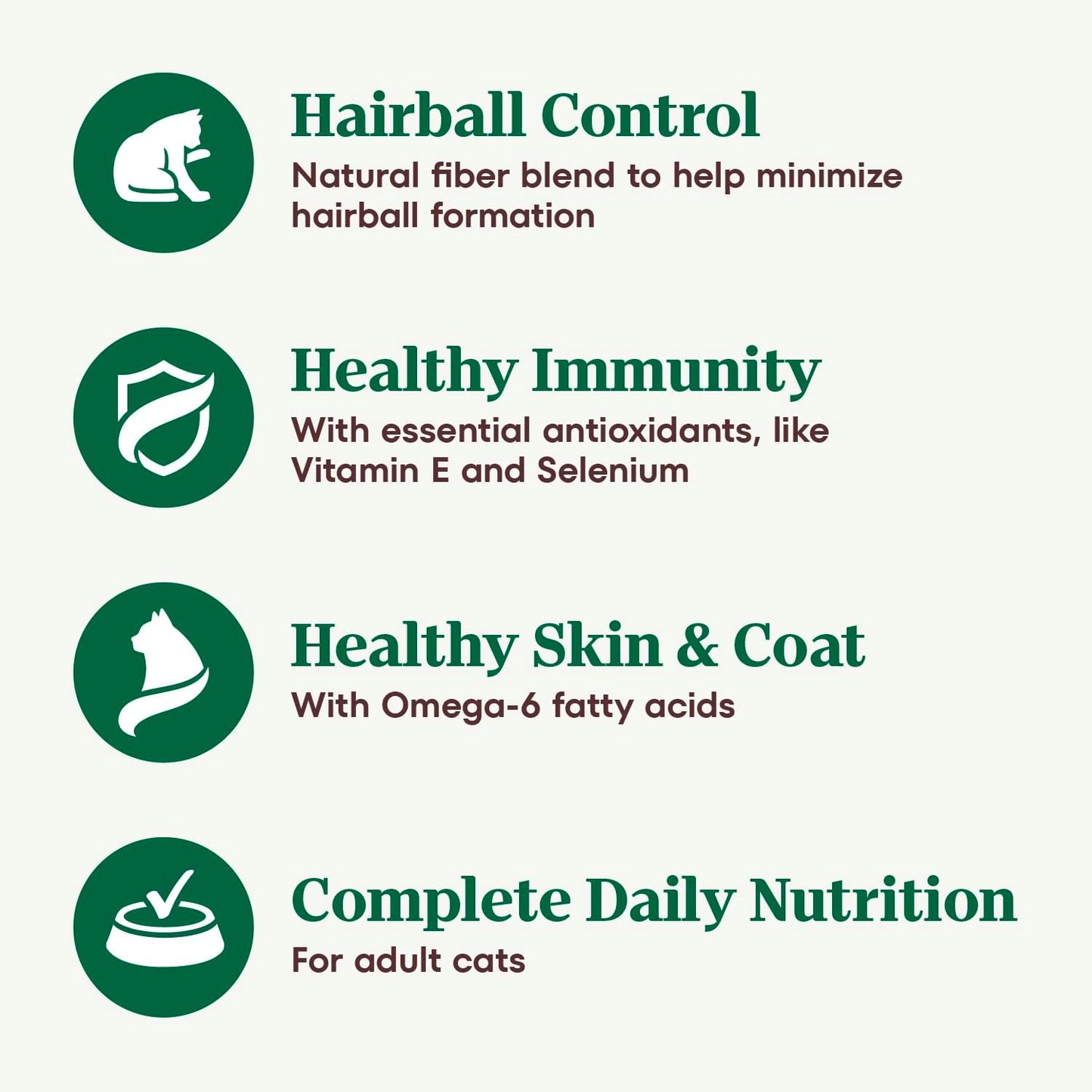 Nutro Wholesome Essentials Hairball Control Cat Food Dry Chicken & Brown Rice Recipe, 5 lb. Bag