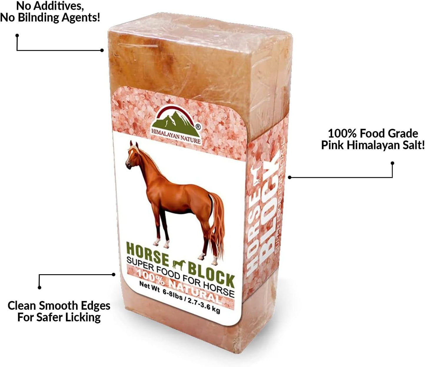 Licking Salt for Horse, 100% Pure Himalayan Pink Salt Chunks, 6 LBS, Animal Feed Salt Chunks, Horse Salt Licks, Natural Mineral Salt - Pack of 2