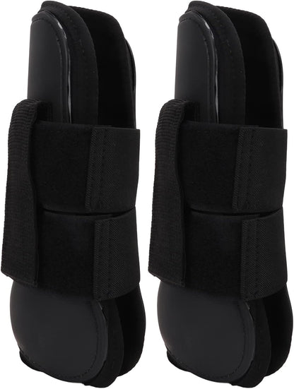 Horse Front Boots Adjustable Lightweight, Horse Front Leg Protection Support Boots with Nylon Hook & Loop Design, Shock Absorbing Tendon Boots for Riding Jumping Racing