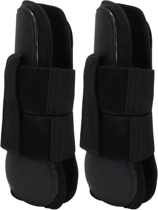 Horse Front Boots Adjustable Lightweight, Horse Front Leg Protection Support Boots with Nylon Hook & Loop Design, Shock Absorbing Tendon Boots for Riding Jumping Racing