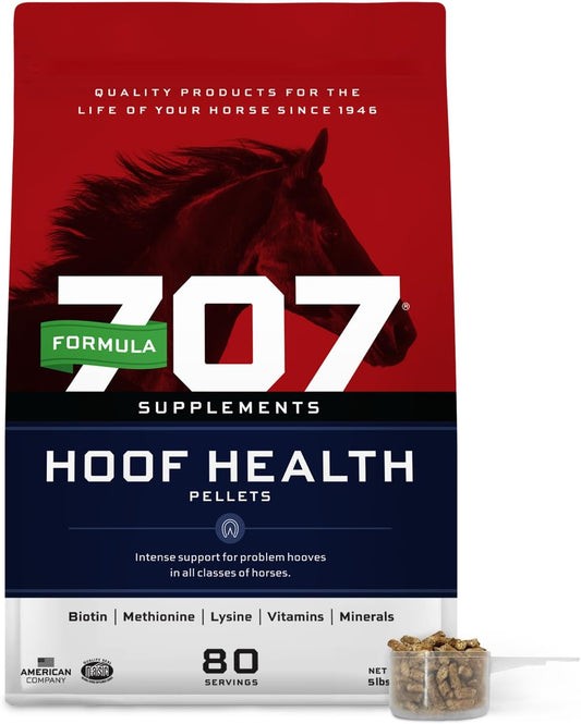 Formula 707 Hoof Health Equine Supplement 5 lb Bag - 80 Servings – Biotin, Amino Acids, and Minerals to Improve and Support Healthy Horse Hooves
