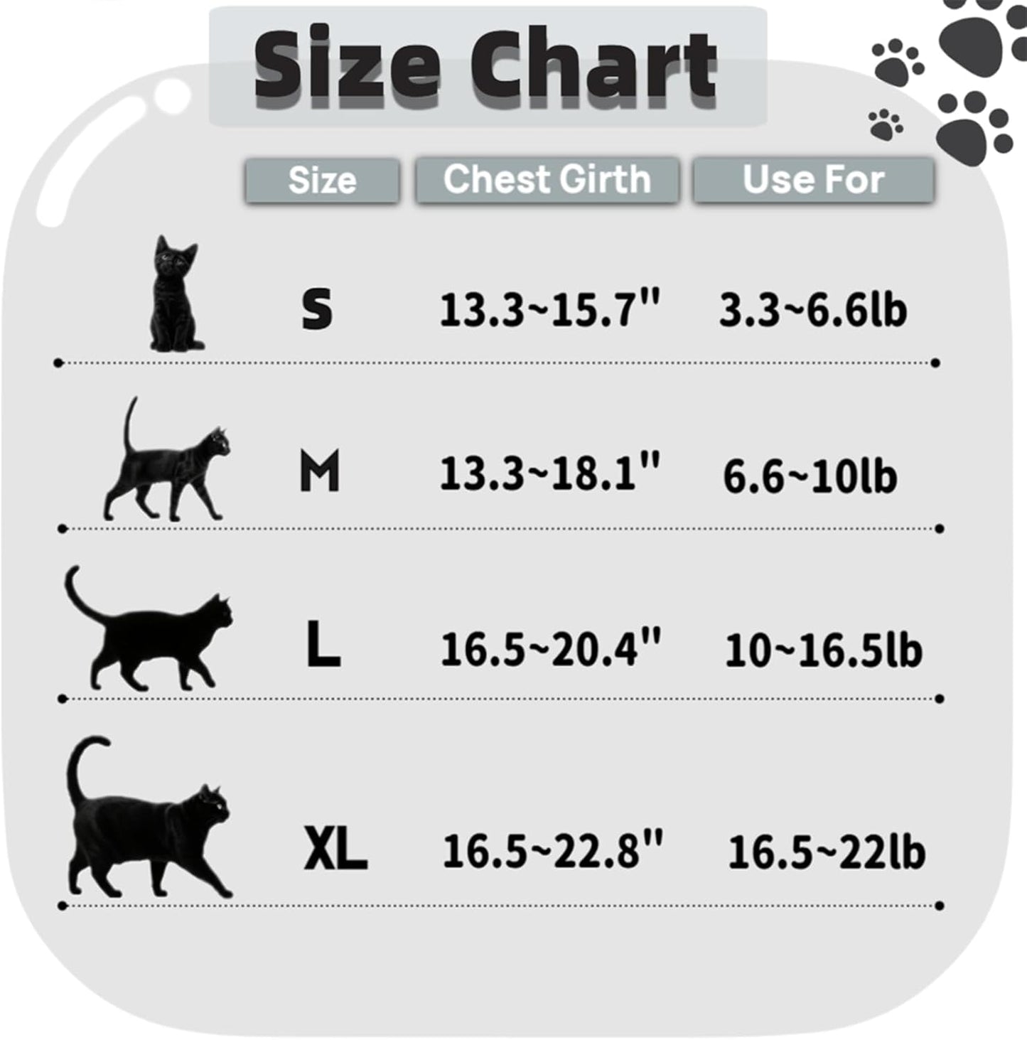 Cat Chest Straps and Belts, Anti-Escape Adjustable Soft net cat Belts, Easy to Control, Breathable, Chest Straps Set for All Types of cat Vests，XL