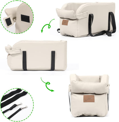 Dog Car Seat Centre Console Dog Booster Dog Car Seat Small Dog Cat Booster Seat for Dogs Cats Pets Up to 13lbs