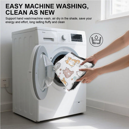 Ultra Soft Cat Bed with Anti-Slip Bottom, Cute Cats Dog Things Dog Sleeping Pad Catbed Cozy Mattress for Indoor& Outdoor Sofa Cars, Machine Washable 24 X 36 Inch