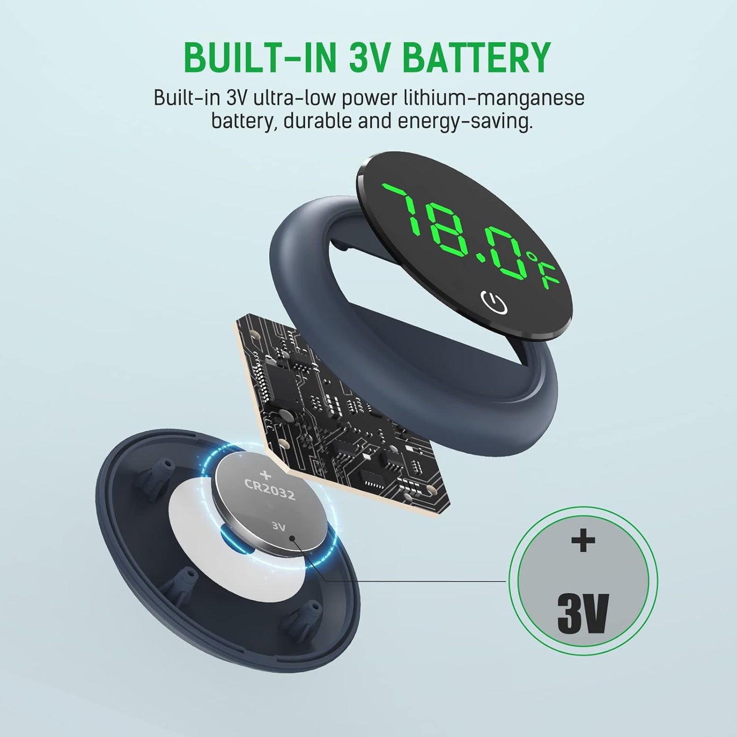 PAIZOO Fish Tank Digital Thermometer Accurate LED Display to ±0.9°F Tank Thermometer Aquarium Temperature Measurement Suitable for Fish, Axolotl, Turtle or Aquatic