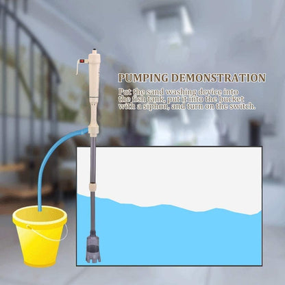 Aquarium Gravel Cleaner, Battery Powered Fish Washer Siphon Water Change Cleaning Tool for Aquarium Fish