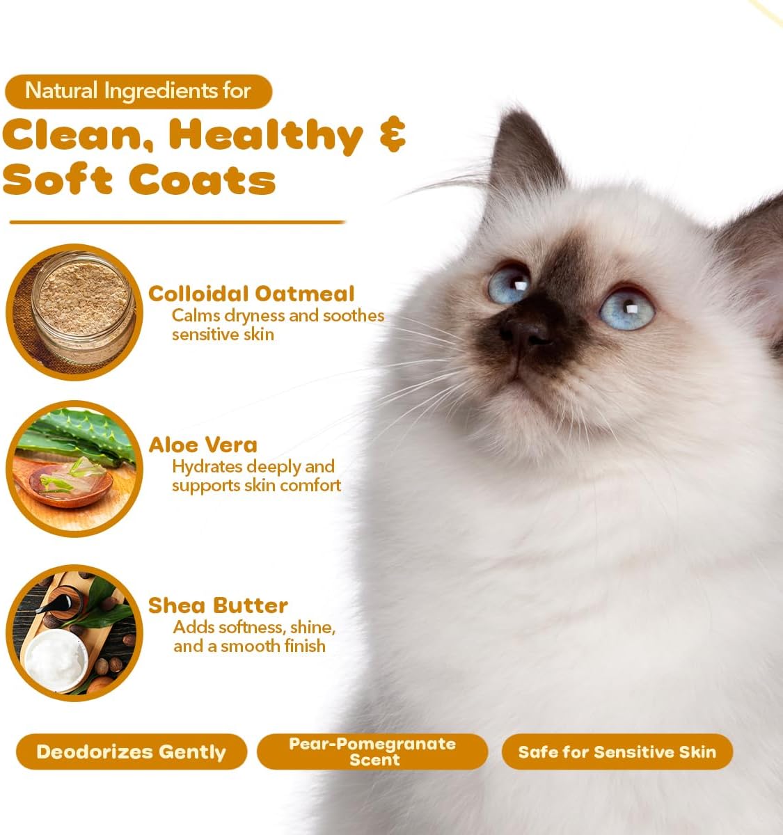 P.E.T. Flea Assault Pear Pomegranate Shampoo for Dogs & Cats — Deep-Cleansing & Deodorizing Formula — Soothes Skin, Hydrates & Adds Shine — Sulfate-Free, pH-Balanced, Hypoallergenic — 16 oz