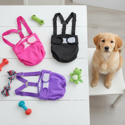 Reusable Super Absorbent & Leakproof Fixed Doggie Diapers for Dogs in Heat Cycle