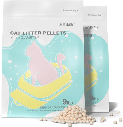 Cat Litter Pellets 18 lbs, Generic Litter Pellets Refills Exclusively for Dual-Layer Litter Box Systems, Dehydrating Pellets, Zeolite, Long-Lasting Odor Control Non-climping Litter