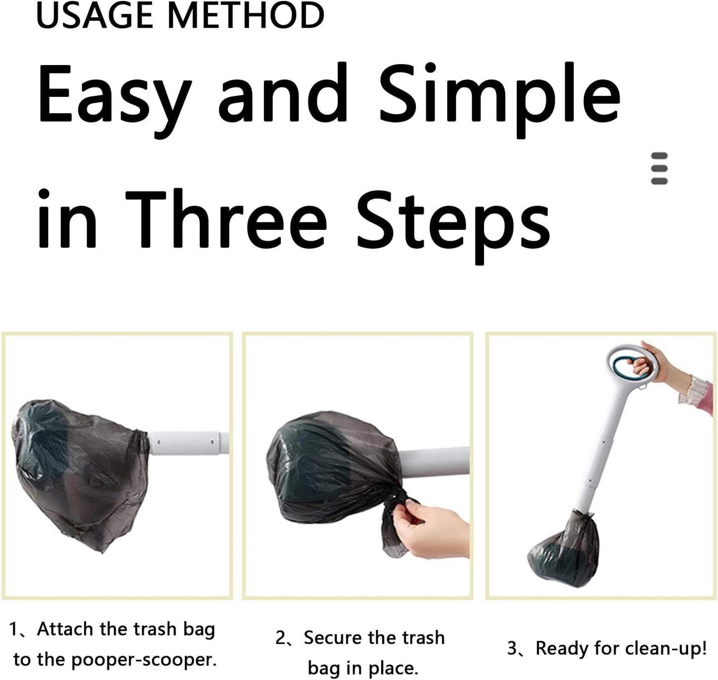 Pooper Scooper with Long Handle 28”, Heavy Duty & Foldable, No Touch Waste Pickup Tool for Large Medium Small Dogs,Portable for Lawn Grass Dirt Gravel, Includes 1 Rolls Waste Bags (Pink-Large)