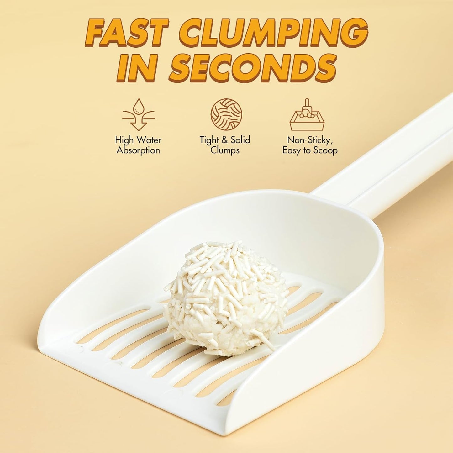 Happy & Polly Tofu Cat Litter – Fast Clumping, Flushable, Ultra Absorbent, Low Tracking, 100% Natural Raw Materials with Coconut Charcoal – 11 LB(5.5LB*2 Bags)