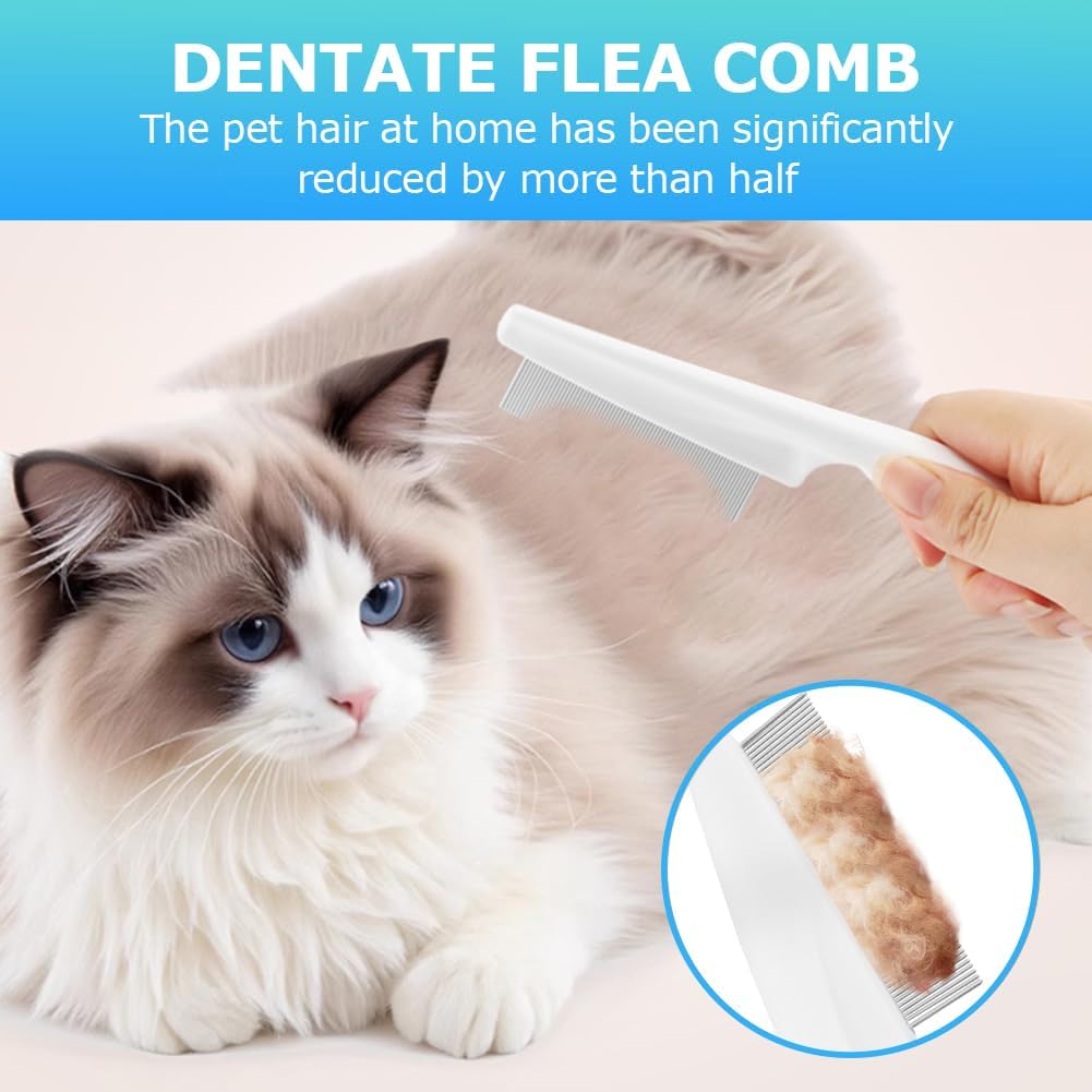 Kakalote Carpet Rake for Pet Hair Removal, 20"- 55" Adjustable Long Handle Cat Dog Fur Rakes Scraper Carpet Broom for Carpets, Rugs, Mats, with 2pcs Hair Shaving Comb(3pc Sets)