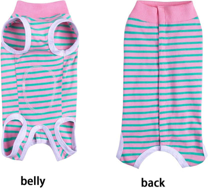 2 Packs Pet Dog Recovery Suit, Puppy After Surgery Onesie for Female Male Dogs, Dogs Cats, Dog Abdominal Wounds Bandages Cone E-Collar Alternative (L,Grey)